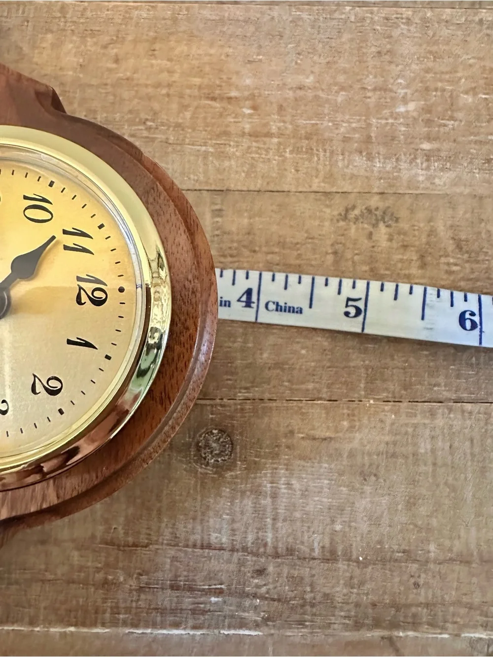 Handcrafted Fisher Landcaster Co. Classic Wooden Small Mantel Clock Brown Gold